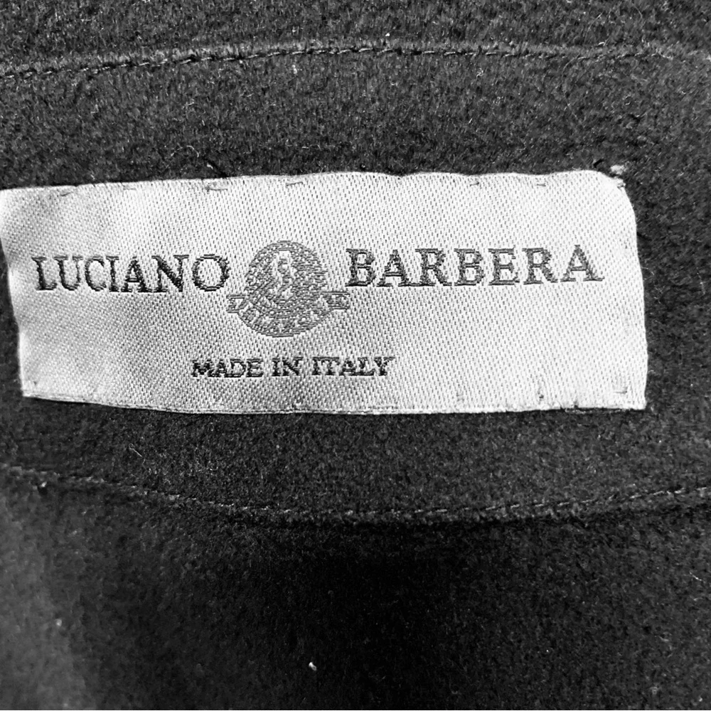LUCIANO BARBERA Wool Single Breasted Coat, Black